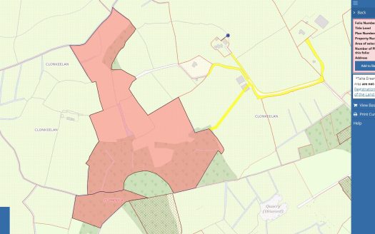 Clone:  NEW TO MARKET LAND FOR SALE BY PRIVATE TREATY c.22.36 Acres (c.9.05ha) at Clonkeelan, Drumully, Clones, Co. Monaghan